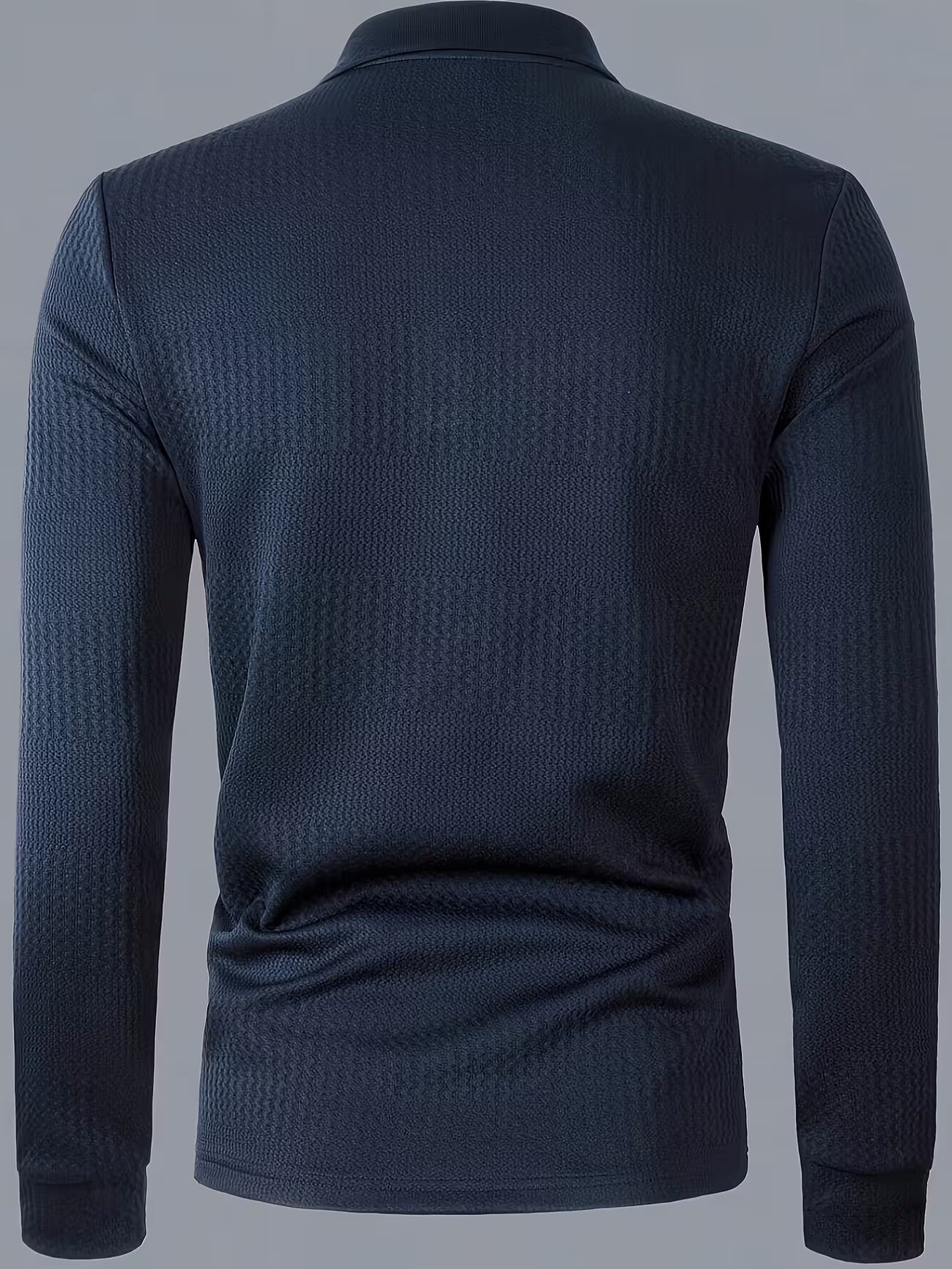 Men's Jacquard Ribbed Long Sleeve Shirt
