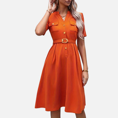 Dorevelle | Women’s V-Neck Dress – Countryside Midi Grace