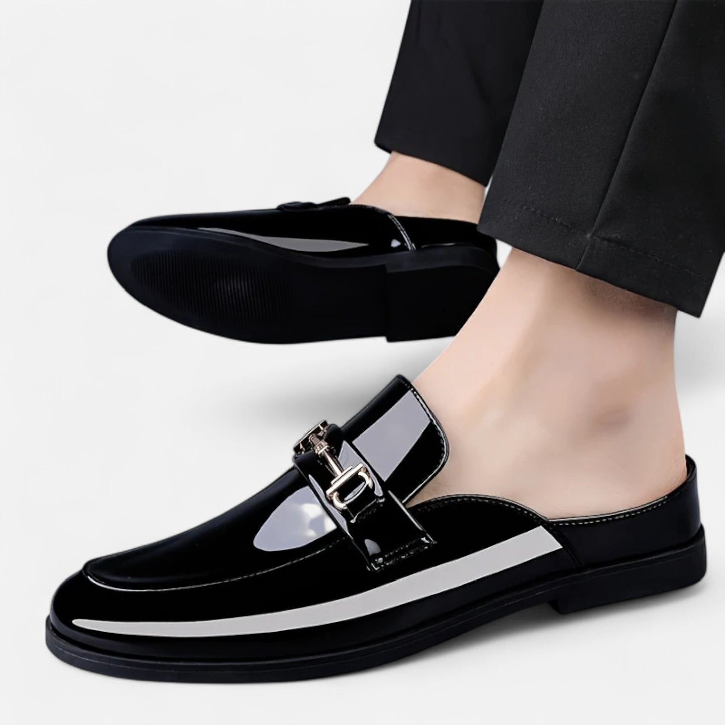 Dorevelle | Men’s Dress Loafers – Buckled Round Toe Classic