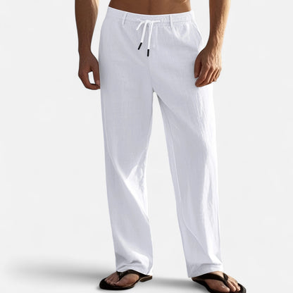 Dorevelle | Men’s Linen Trousers – Riviera Drawstring Ease