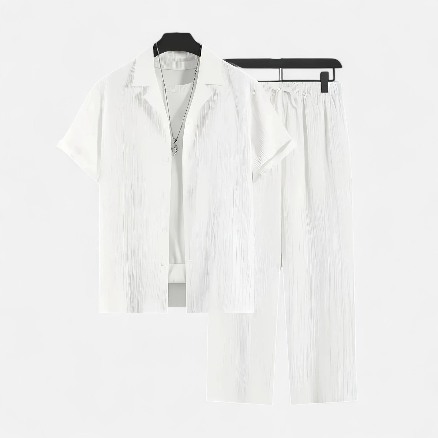 Dorevelle | Men’s Linen Set – Riviera Button-Up Ease