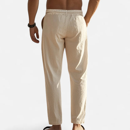 Dorevelle | Men’s Linen Trousers – Riviera Drawstring Ease
