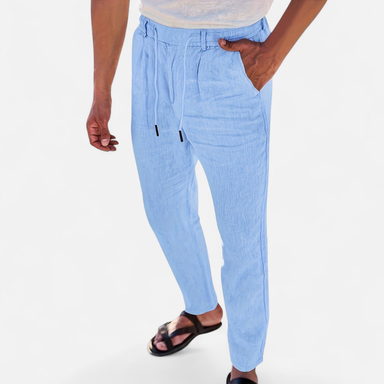Men’s Lightweight Linen Trousers with Relaxed Heritage Fit