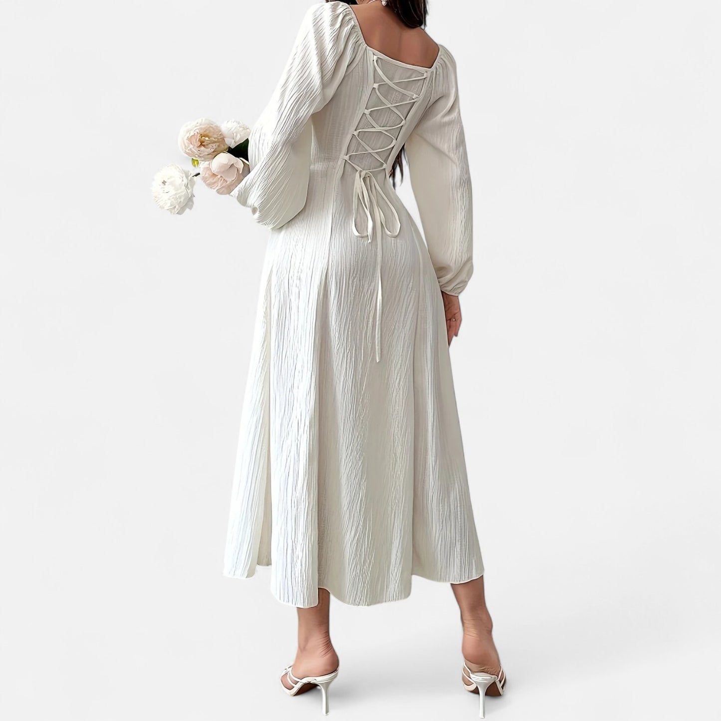 Dorevelle | Women’s Square Neck Dress – Heritage Waist Detail