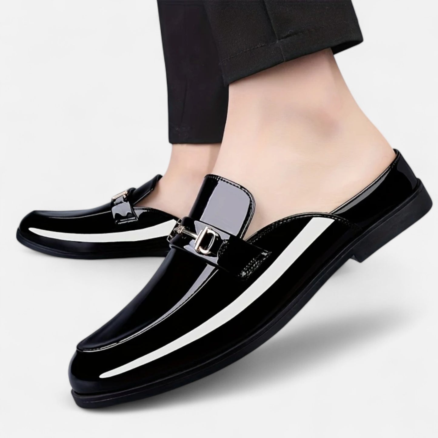 Dorevelle | Men’s Dress Loafers – Buckled Round Toe Classic