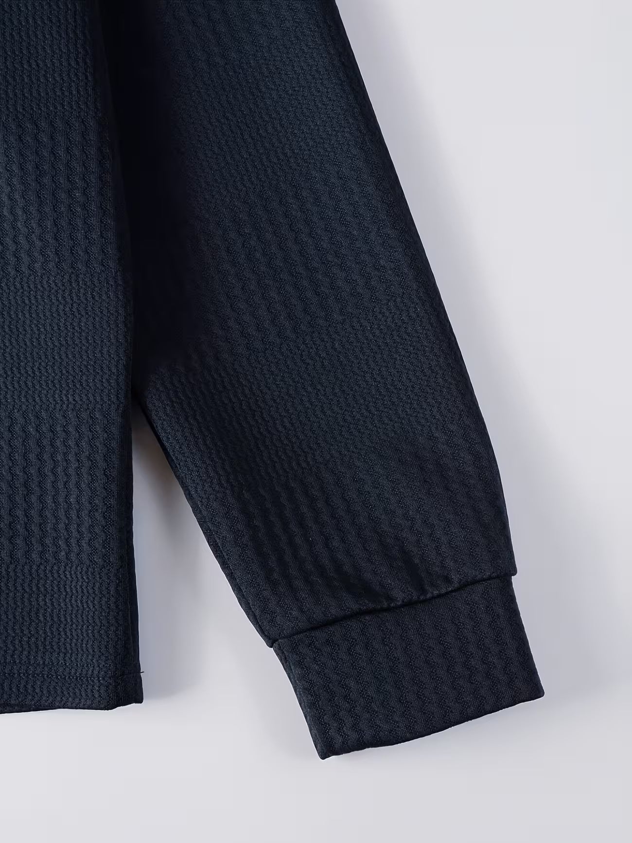Men's Jacquard Ribbed Long Sleeve Shirt