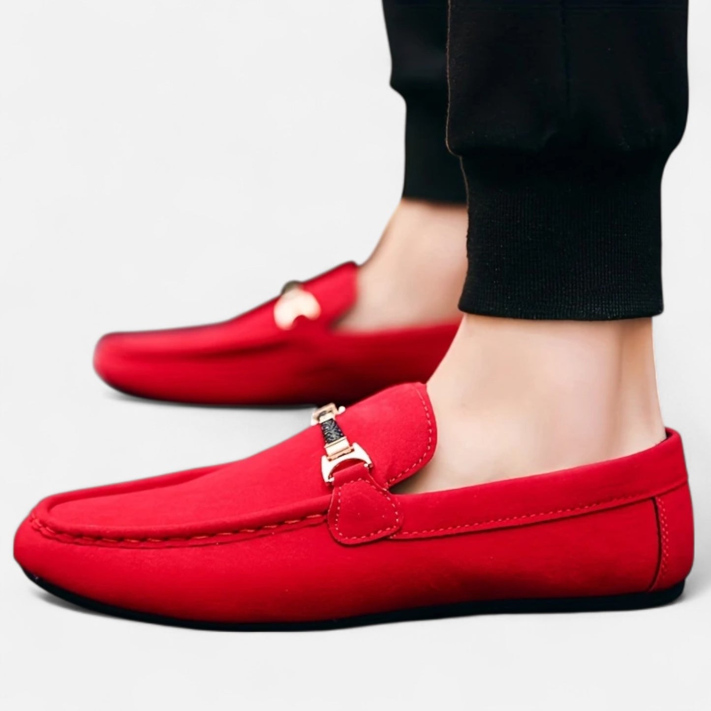 Dorevelle | Men's Slip-On Buckle Loafers