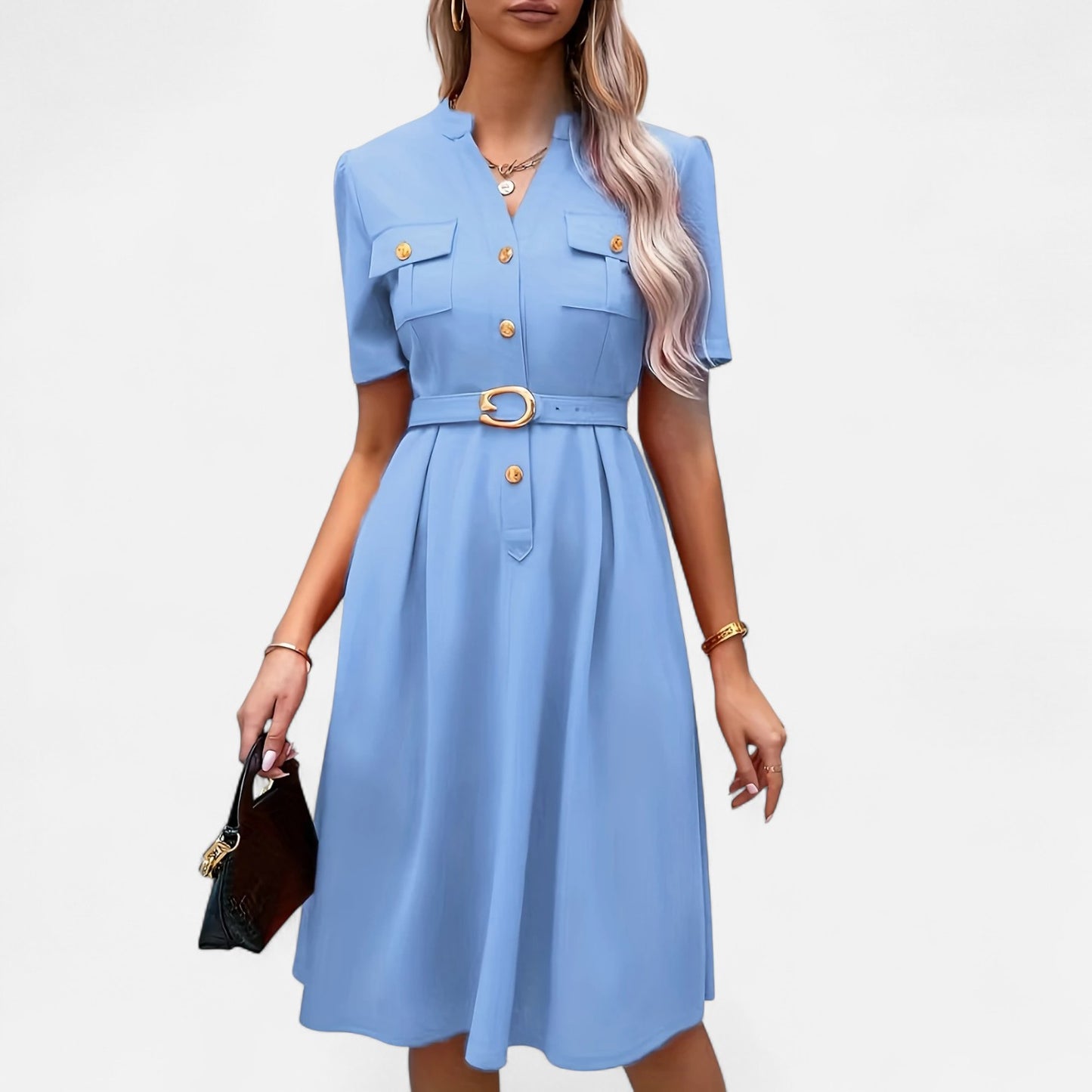Dorevelle | Women’s V-Neck Dress – Countryside Midi Grace