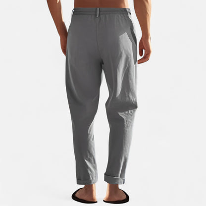 Dorevelle | Men’s Linen Trousers – Riviera Drawstring Ease