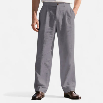 Dorevelle | Men’s Linen Trousers – Straight-Leg Business Classic