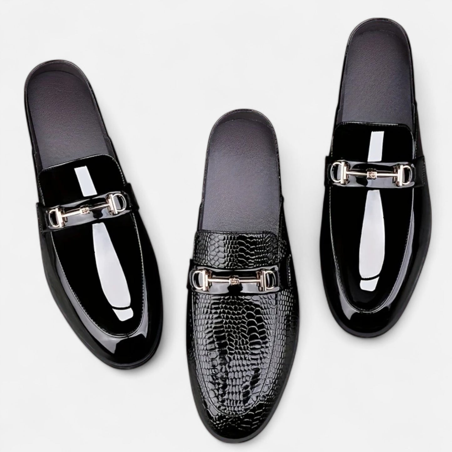 Dorevelle | Men’s Dress Loafers – Buckled Round Toe Classic