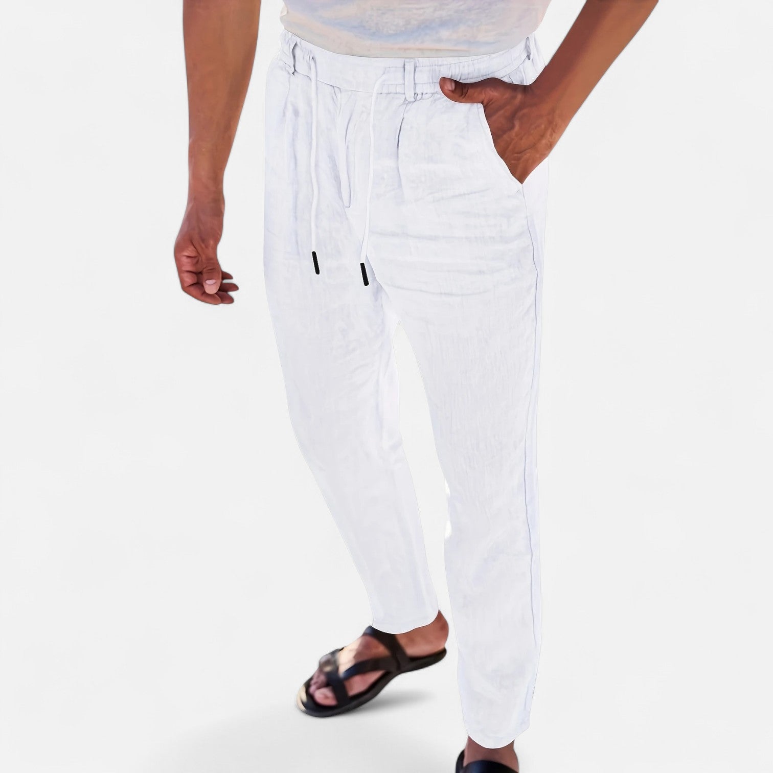 Men’s Lightweight Linen Trousers with Relaxed Heritage Fit
