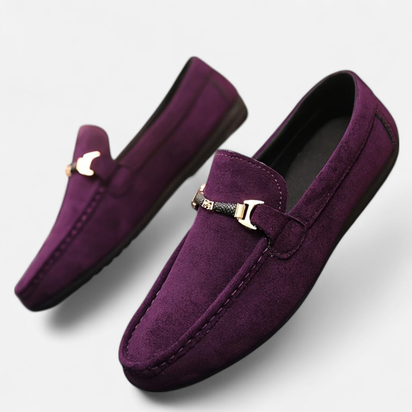 Dorevelle | Men's Slip-On Buckle Loafers