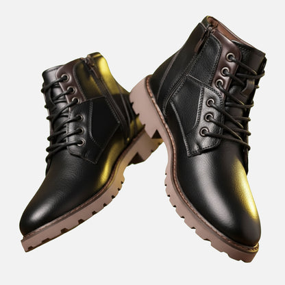 Dorevelle | Men’s Vintage Leather Boots - Classic Lace-Up Essential