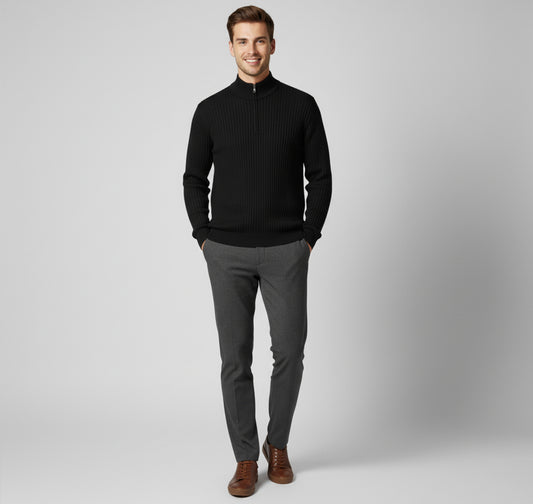 Dorevelle | Men’s Turtleneck Knit Sweater – Classic Refined Warmth