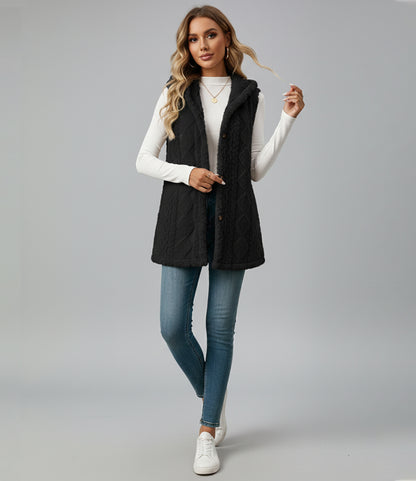 Dorevelle | Women’s Hooded Vest Coat – Elegant All-Season Layering