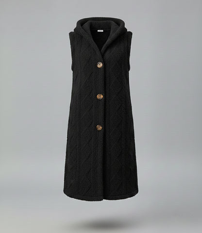 Dorevelle | Women’s Hooded Vest Coat – Elegant All-Season Layering
