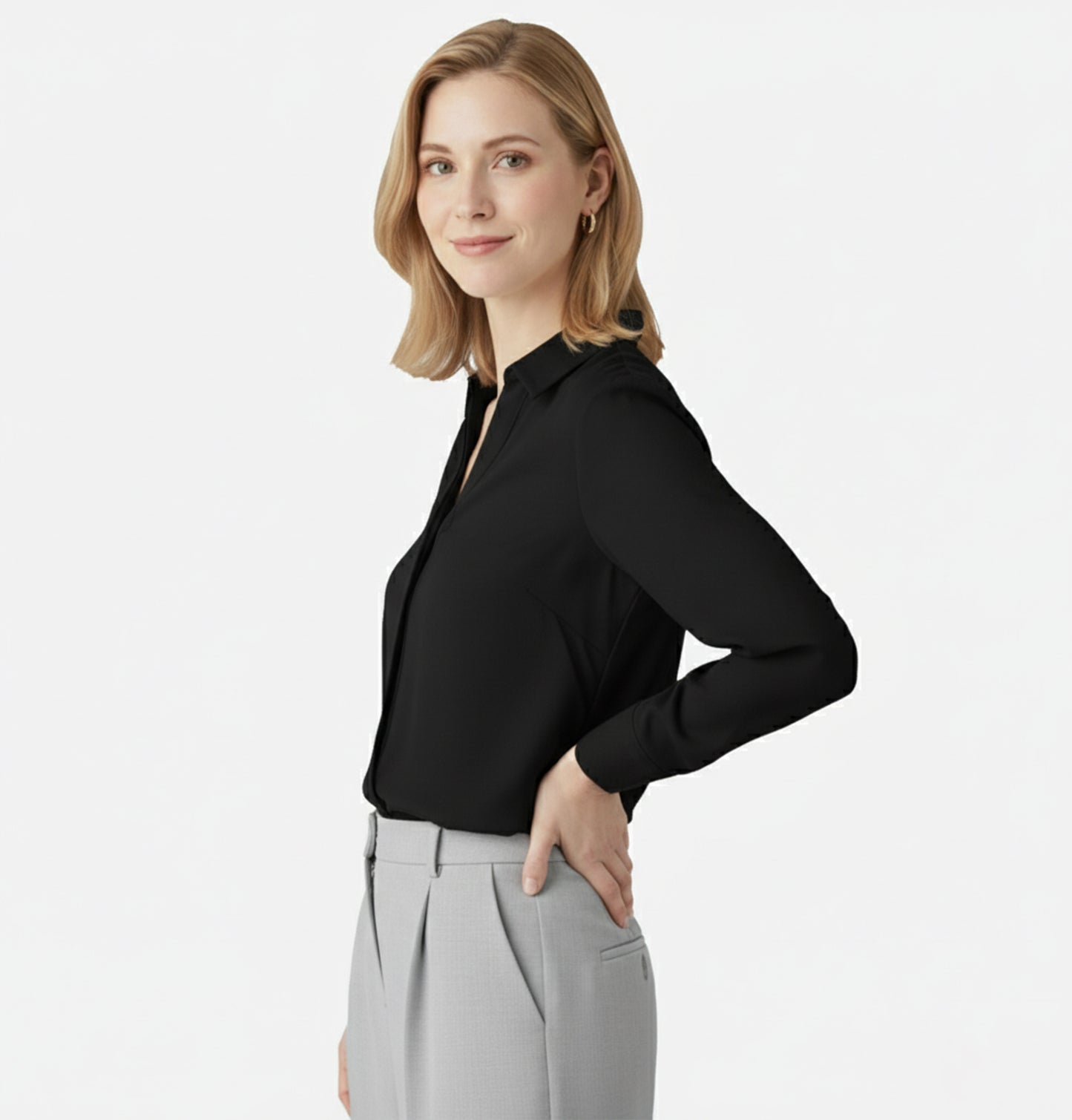 Dorevelle | Women’s Long-Sleeve Blouse – Effortless Classic Grace