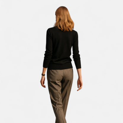Dorevelle | Women’s Merino Wool Sweater – Timeless O-Neck Elegance