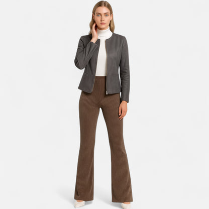Dorevelle | Women’s Corduroy Trousers – High-Waist Flared Elegance