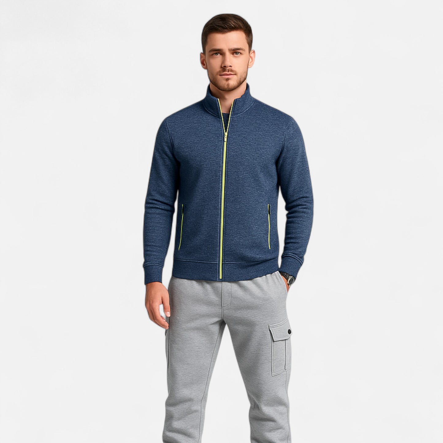 Dorevelle | Men’s Zip Cardigan – Classic Autumn Winter Knit
