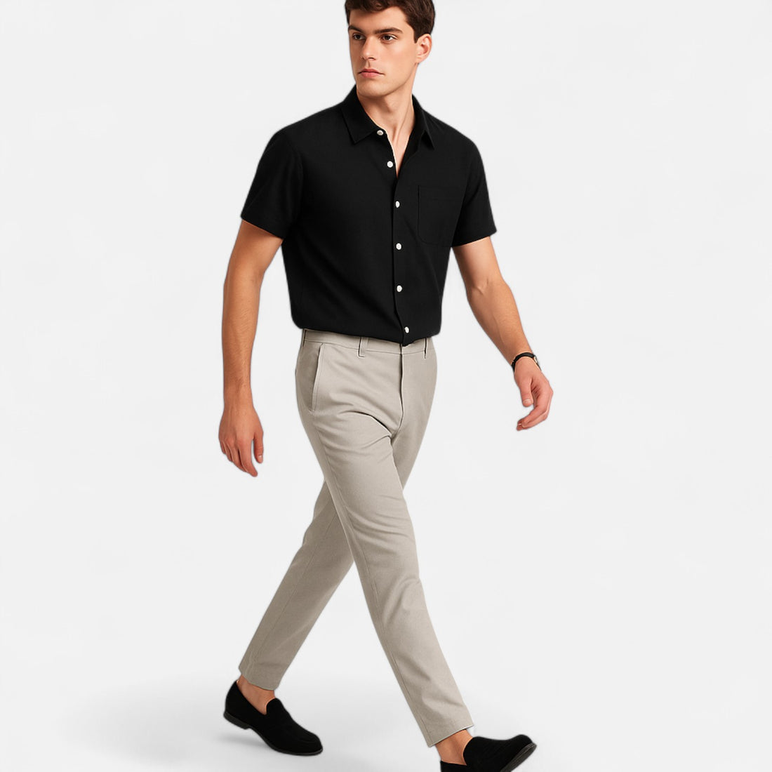 Men’s Casual Relaxed Fit Short Sleeve Shirt