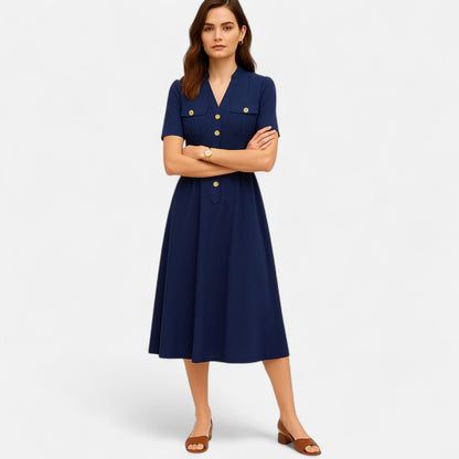Dorevelle | Women’s V-Neck Dress – Countryside Midi Grace