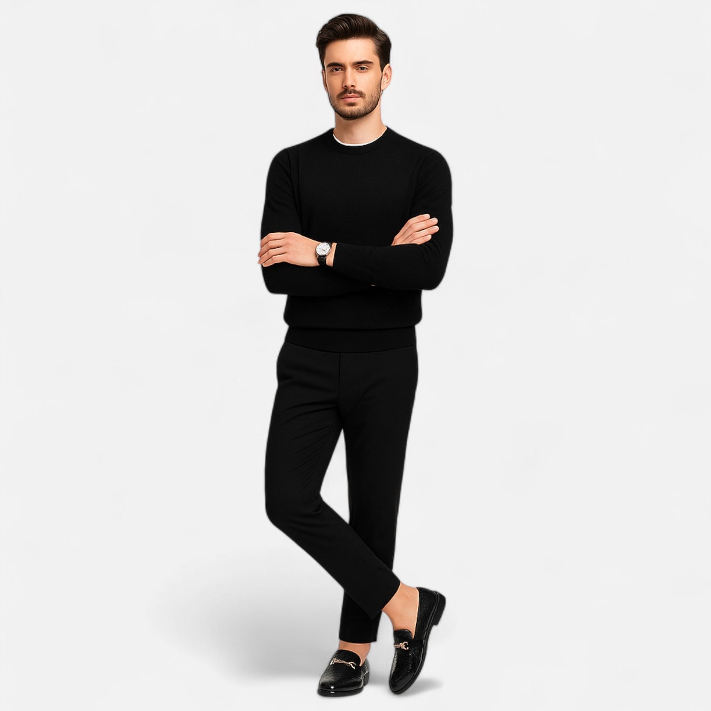 Dorevelle | Men’s Dress Loafers – Buckled Round Toe Classic