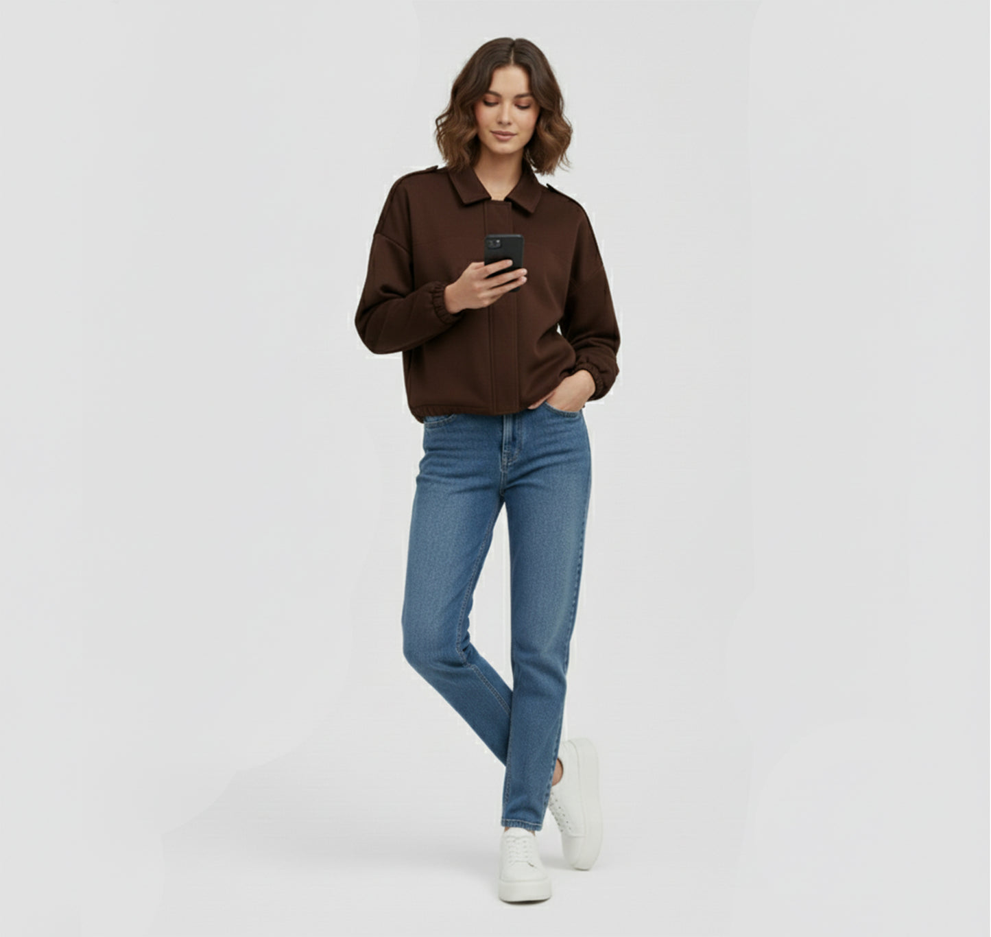 Dorevelle | Women’s Suede Notched Jacket – Modern Vintage Flair