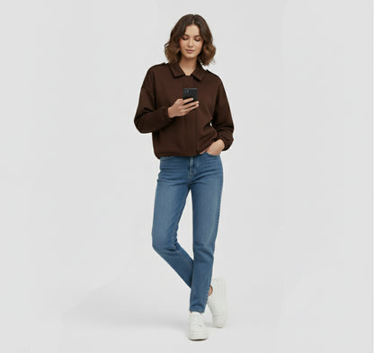 Dorevelle | Women’s Suede Notched Jacket – Modern Vintage Flair