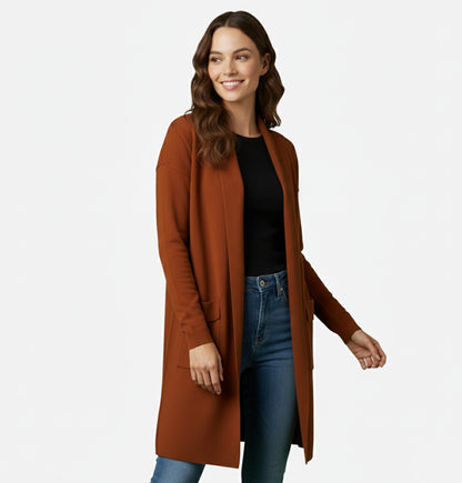 Dorevelle | Women’s Long Knit Cardigan – Effortless Layered Elegance