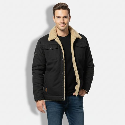 Dorevelle | Men’s Fleece-Lined Sherpa Collar Jacket