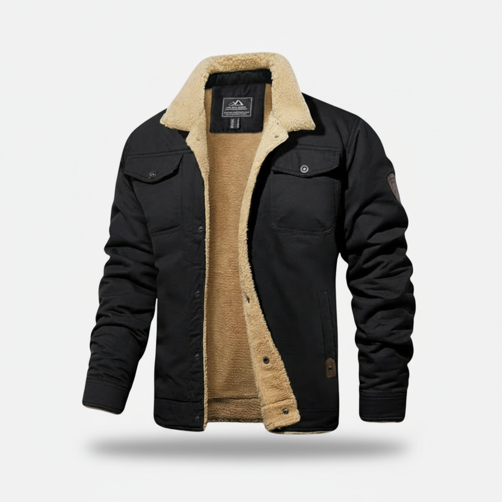 Dorevelle | Men’s Fleece-Lined Sherpa Collar Jacket