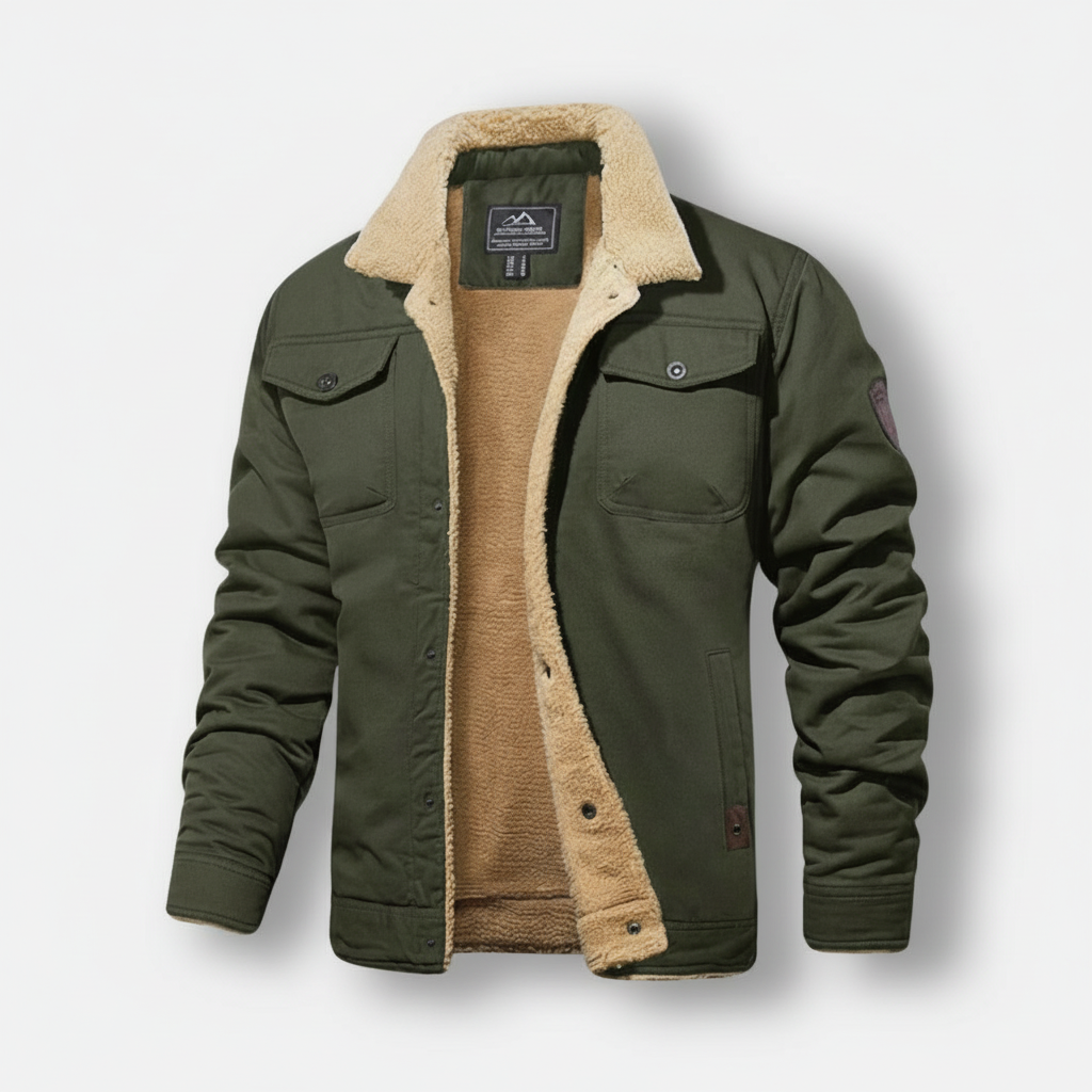Dorevelle | Men’s Fleece-Lined Sherpa Collar Jacket