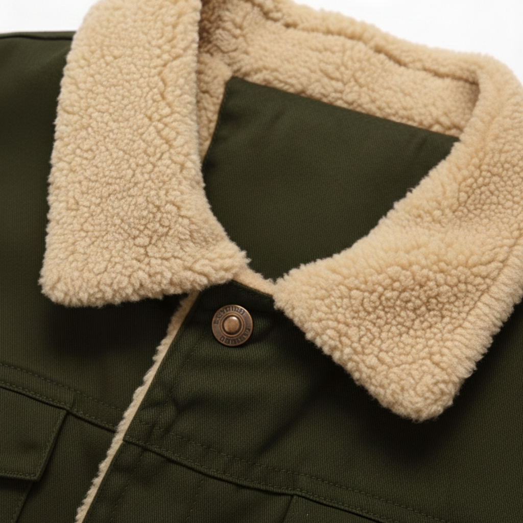 Dorevelle | Men’s Fleece-Lined Sherpa Collar Jacket