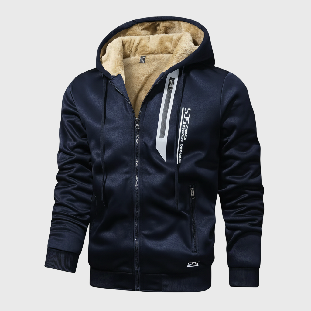 Dorevelle | Men’s Fleece-Lined Zip Up Hoodie