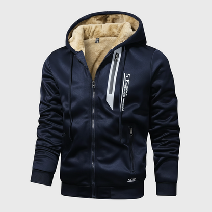 Dorevelle | Men’s Fleece-Lined Zip Up Hoodie