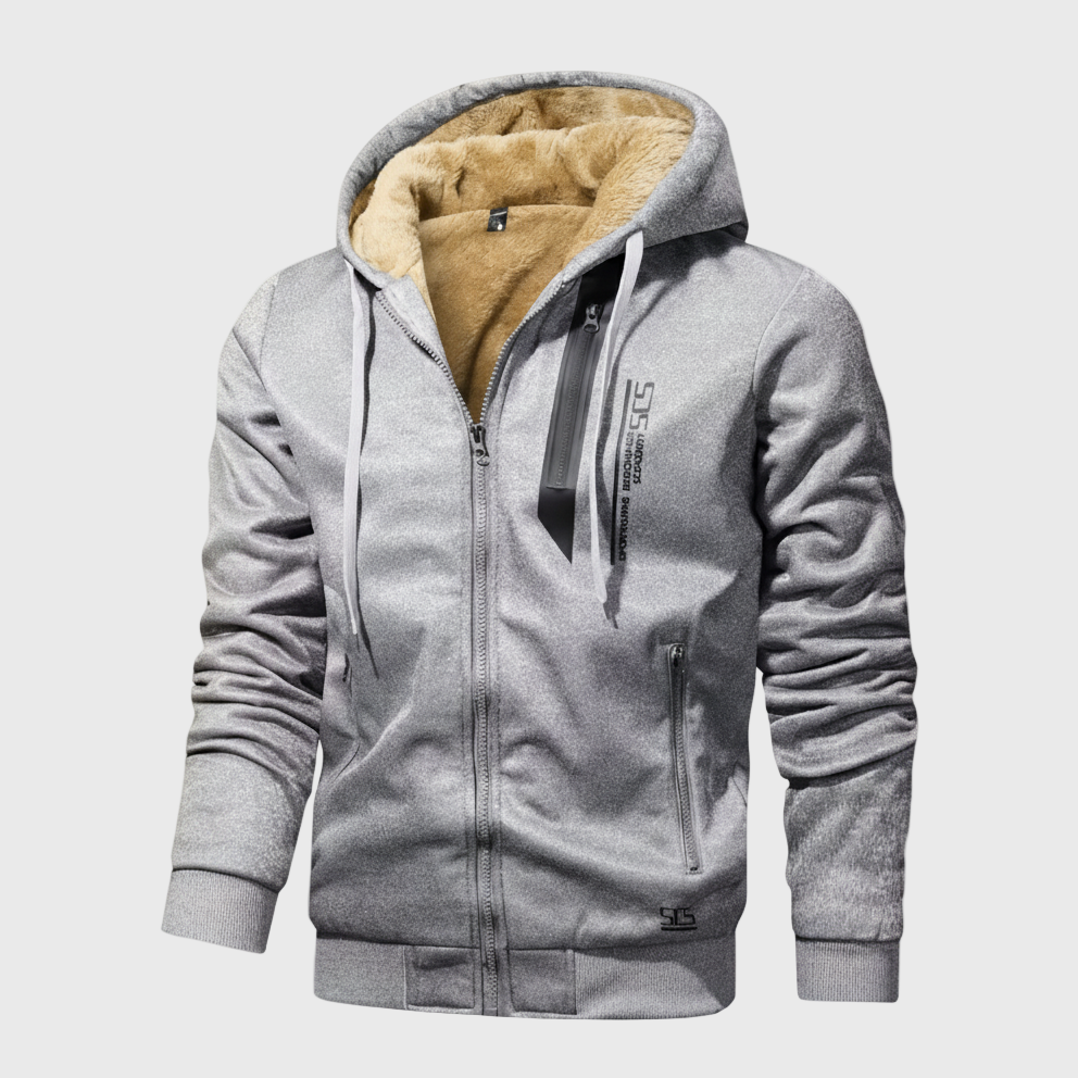 Dorevelle | Men’s Fleece-Lined Zip Up Hoodie