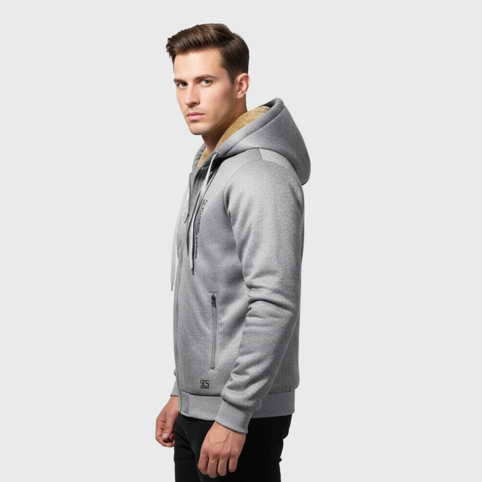 Dorevelle | Men’s Fleece-Lined Zip Up Hoodie