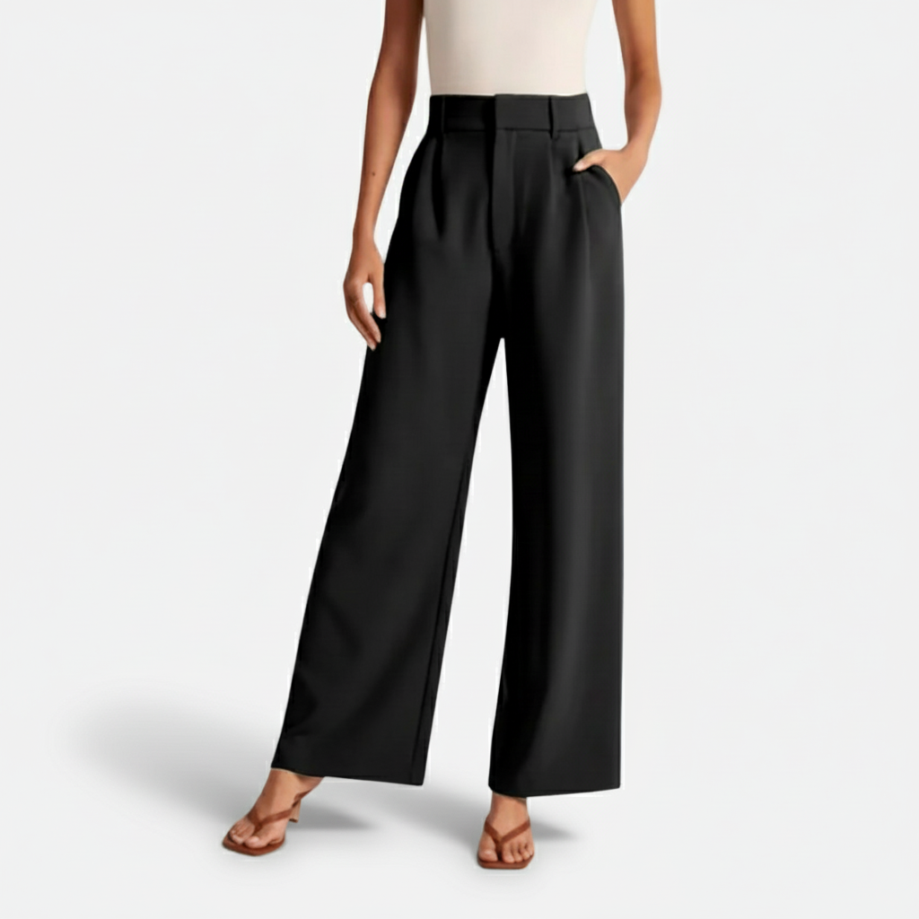 Dorevelle | Women’s High Waist Wide-Leg Trousers – Elegant Tailored Comfort