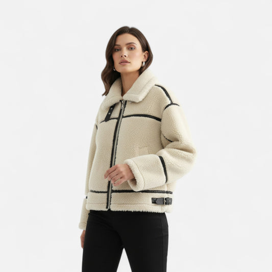 Dorevelle | Women’s Fur-Effect Jacket – Autumn Winter Elegance