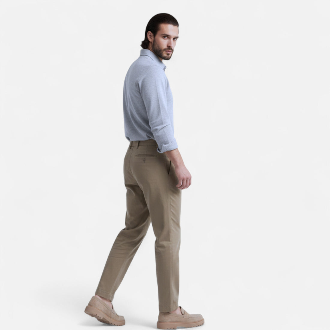Men’s Wide-Leg Draped Trousers for Autumn Comfort and Style