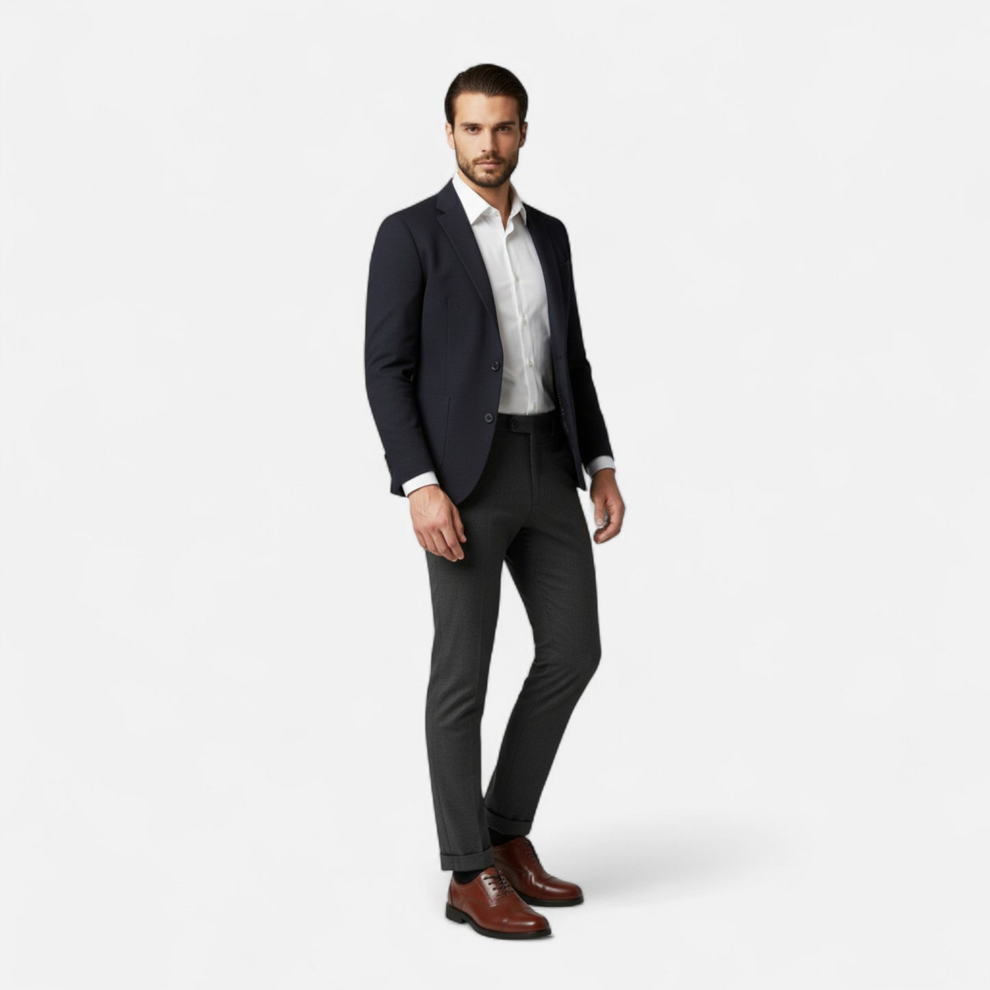 Dorevelle | Men's Sleek Faux Leather Lace-Up Shoes