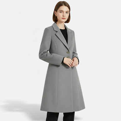 Dorevelle | Women’s Tailored Wool Blend Coat – Classic Single Breasted
