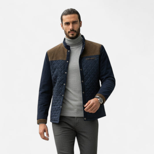 Dorevelle | Men’s Casual Jacket – Slim Fit Patchwork Design