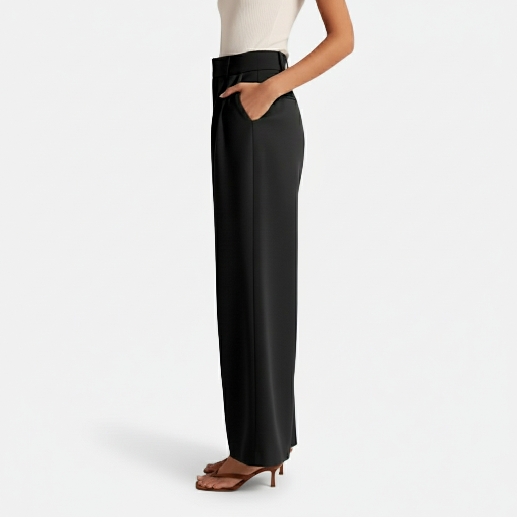 Dorevelle | Women’s High Waist Wide-Leg Trousers – Elegant Tailored Comfort