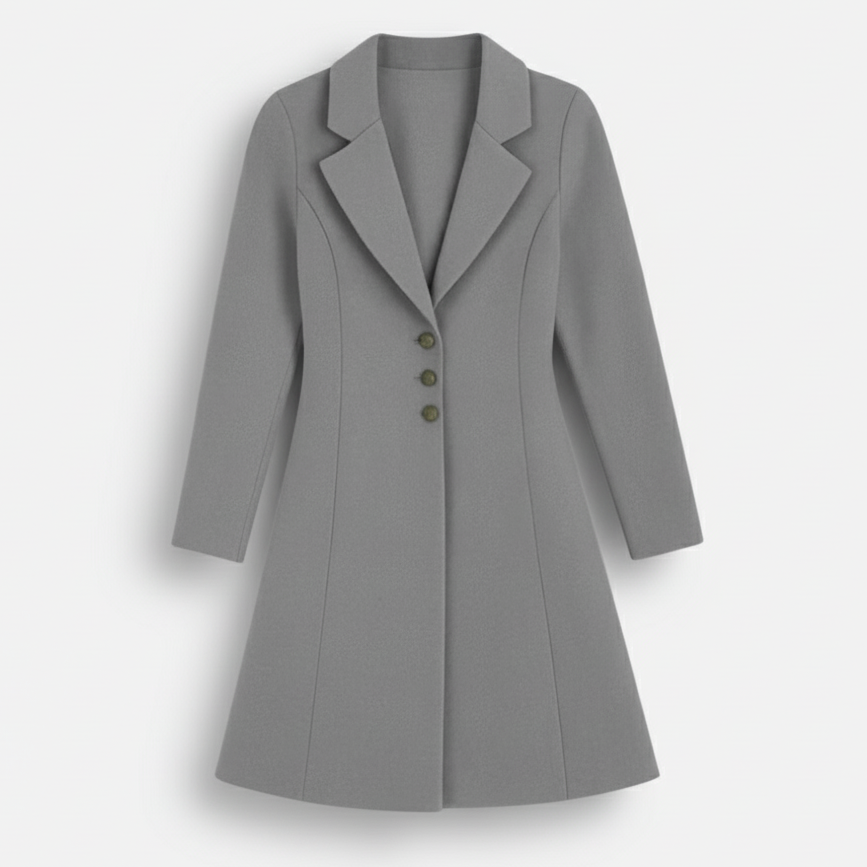 Dorevelle | Women’s Tailored Wool Blend Coat – Classic Single Breasted
