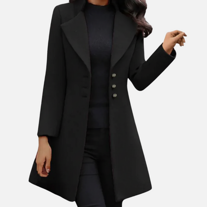 Dorevelle | Women’s Tailored Wool Blend Coat – Classic Single Breasted