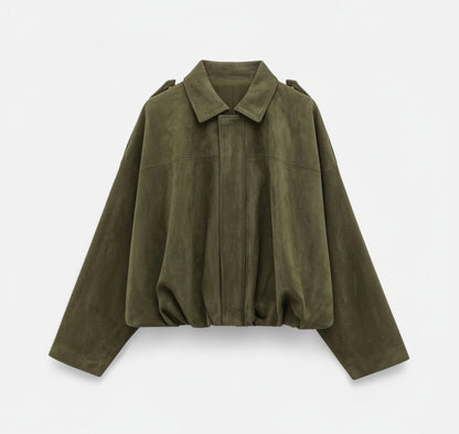 Dorevelle | Women’s Suede Notched Jacket – Modern Vintage Flair