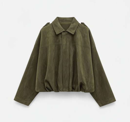 Dorevelle | Women’s Suede Notched Jacket – Modern Vintage Flair